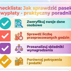 Checklista: Jak sprawdzić pasek z wypłaty. Zweryfikuj dane, godziny, składniki i potrącenia.