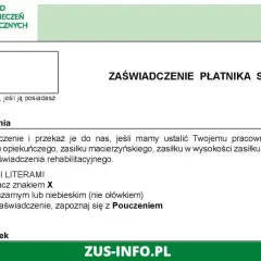 Zaświadczenie Z-3 ZUS, przykładowo wypełnione, zawiera instrukcje dotyczące ustalania prawa do zasiłków.