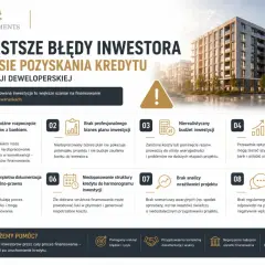 Błędy inwestora w procesie pozyskania kredytu na inwestycje deweloperskie. Zapewniamy profesjonalne finansowanie inwestycji deweloperskich.