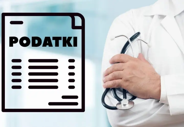 Lekarz z dokumentem "PODATKI". Rozważasz podatek liniowy a ryczałt?