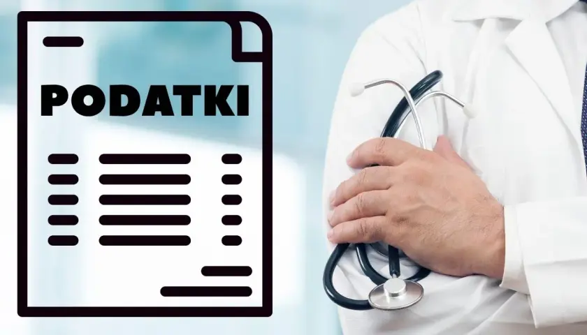 Lekarz z dokumentem "PODATKI". Rozważasz podatek liniowy a ryczałt?