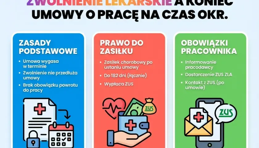 Zwolnienie lekarskie po 182 dniach choroby a umowa na czas określony. Informacje o zasadach, prawie do zasiłku i obowiązkach pracownika.