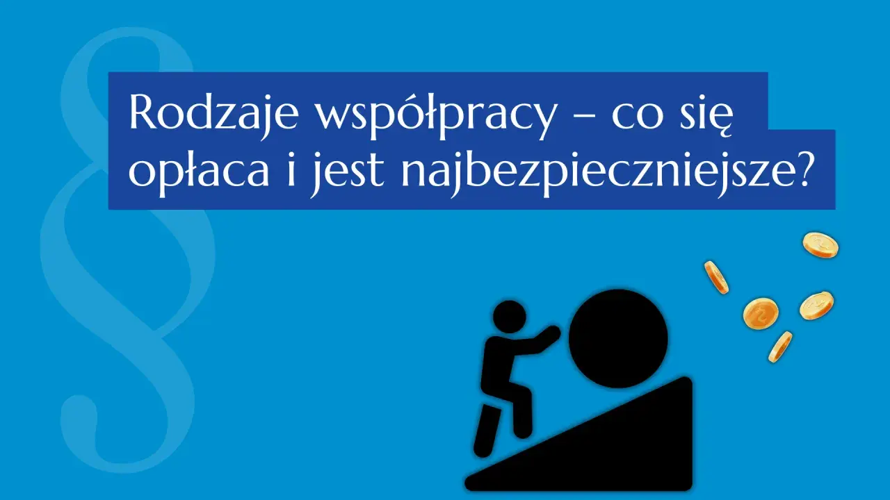 Rodzaje współpracy: b2b a umowa o pracę. Grafika symbolizuje trudności i zyski związane z wyborem formy zatrudnienia.