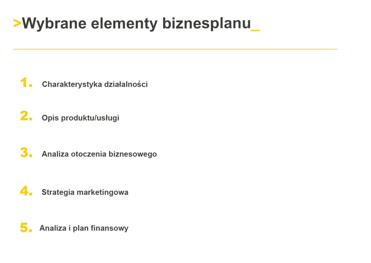 Kluczowe elementy biznesplanu: charakterystyka, opis produktu, analiza otoczenia, strategia marketingowa i plan finansowy. Dowiedz się, jak napisać biznesplan.