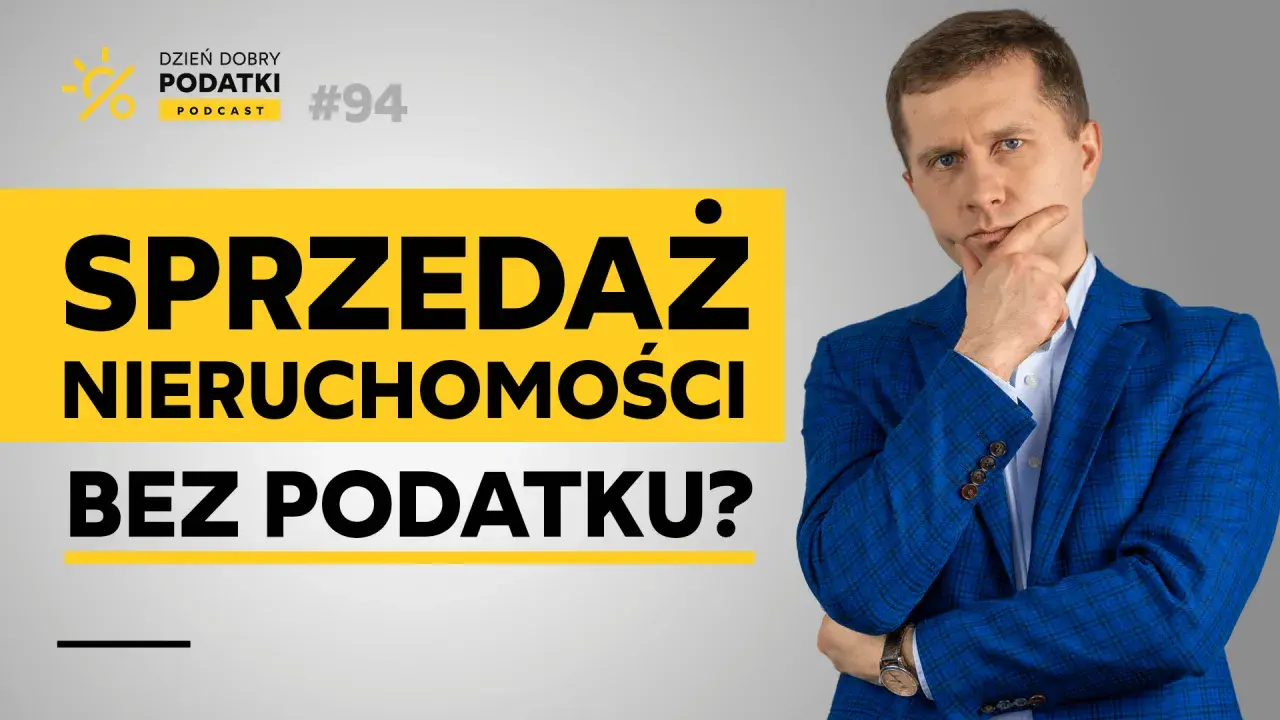 Mężczyzna w garniturze zastanawia się nad sprzedażą nieruchomości przed 5 laty. Podcast "Dzień Dobry Podatki" #94.