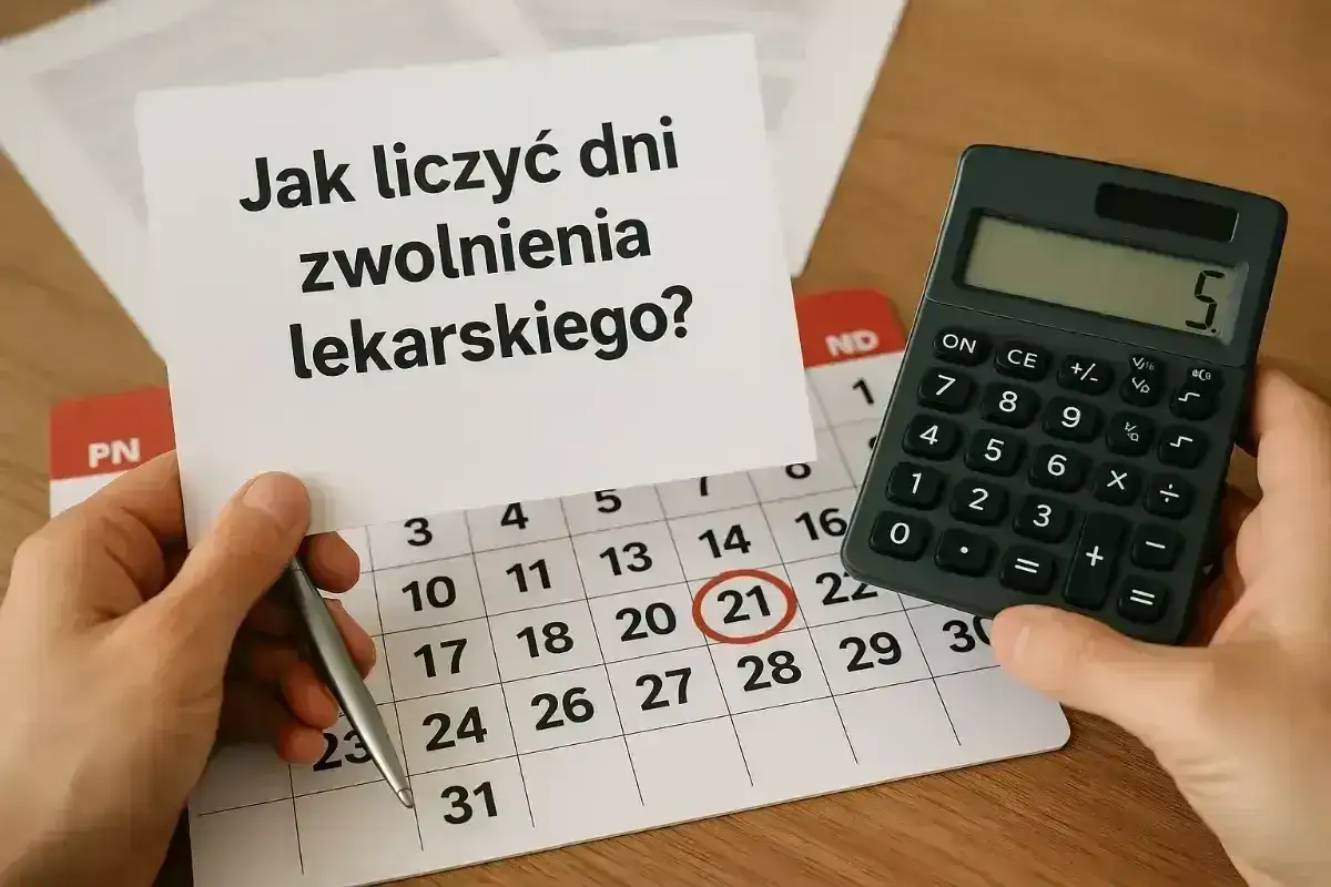 Ręce liczą dni na kalendarzu i kalkulatorze, by ustalić ponowne zwolnienie lekarskie po 182 dniach choroby.